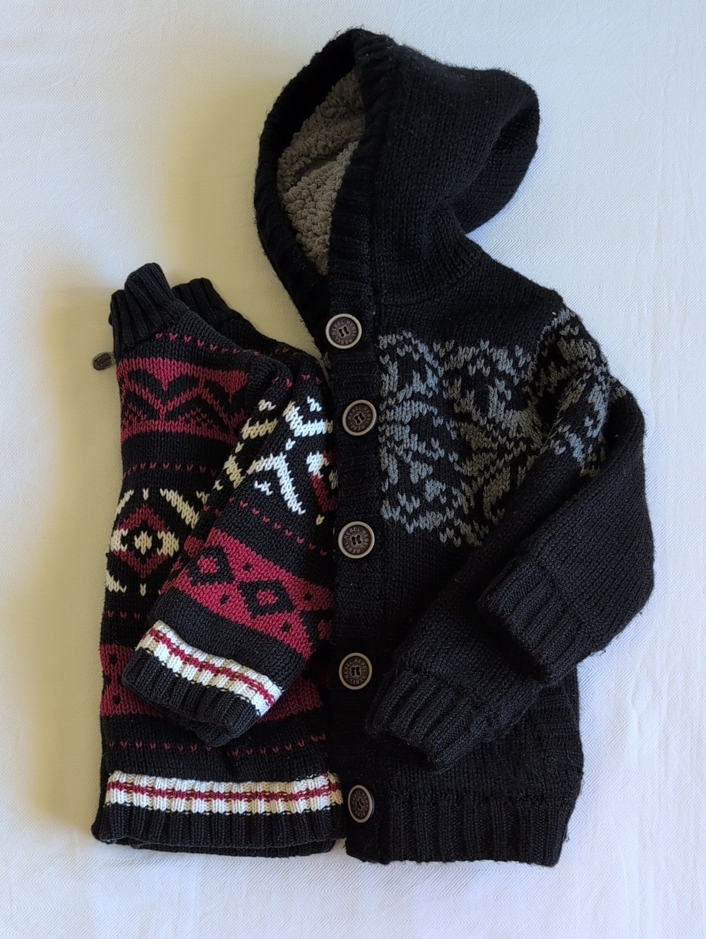 3T 2-Pack Thick Sherpa Fleece Lined Knit Jacket Lot Rebel Wilderness TCP Bundle